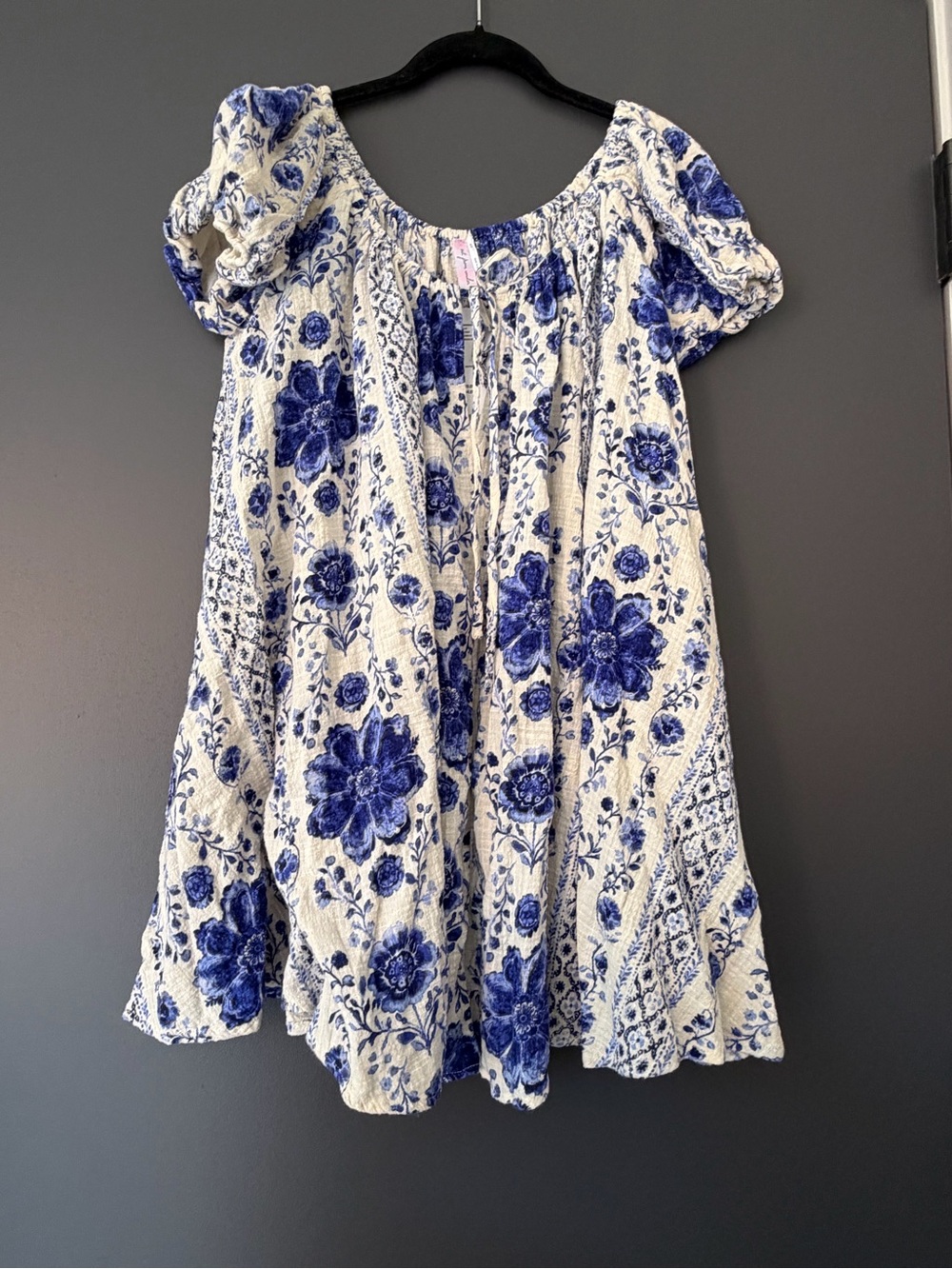 NWT Urban Outfitters Out from Under Blue and Cream Floral Mini Dress